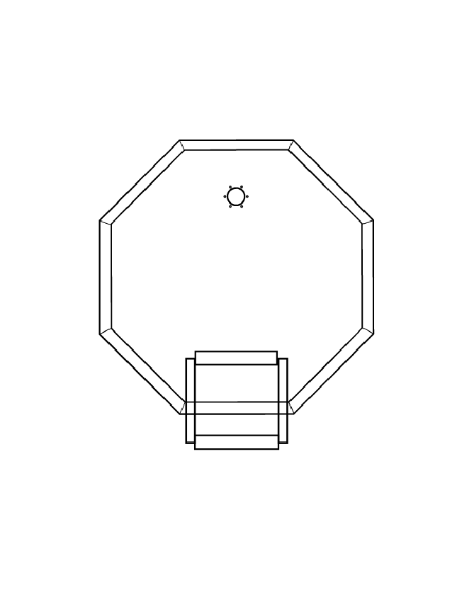 Купель из нержавеющей стали 1,3х1,3х1,8