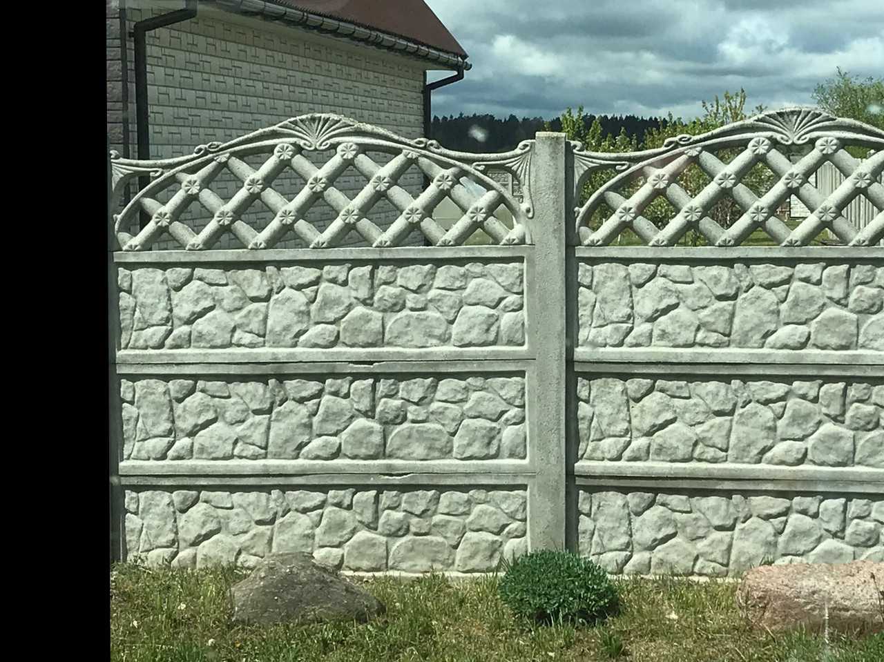 декоративный забор из бетона фото